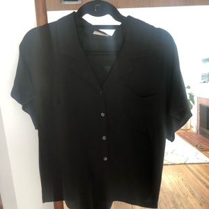 COPY - Aritzia Wilfred free shawna blouse black